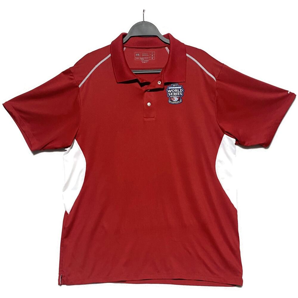 2017 Little League World Series Red Polo Shirt Size Large Russell Athletic - Picture 8 of 9
